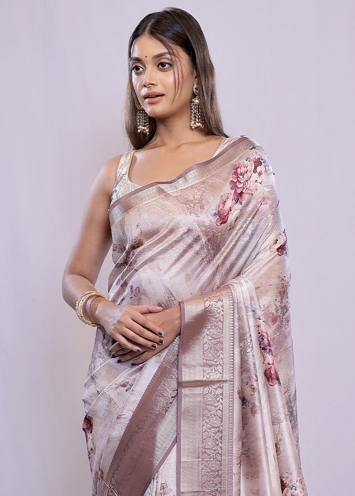 Pink Dupion Silk Saree With Blouse Piece - Indian Silk House Agencies