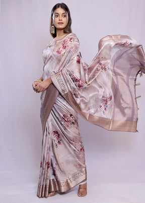 Pink Dupion Silk Saree With Blouse Piece - Indian Silk House Agencies