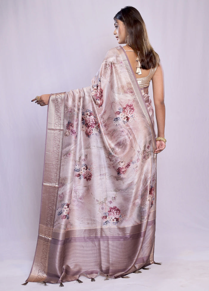 Pink Dupion Silk Saree With Blouse Piece - Indian Silk House Agencies