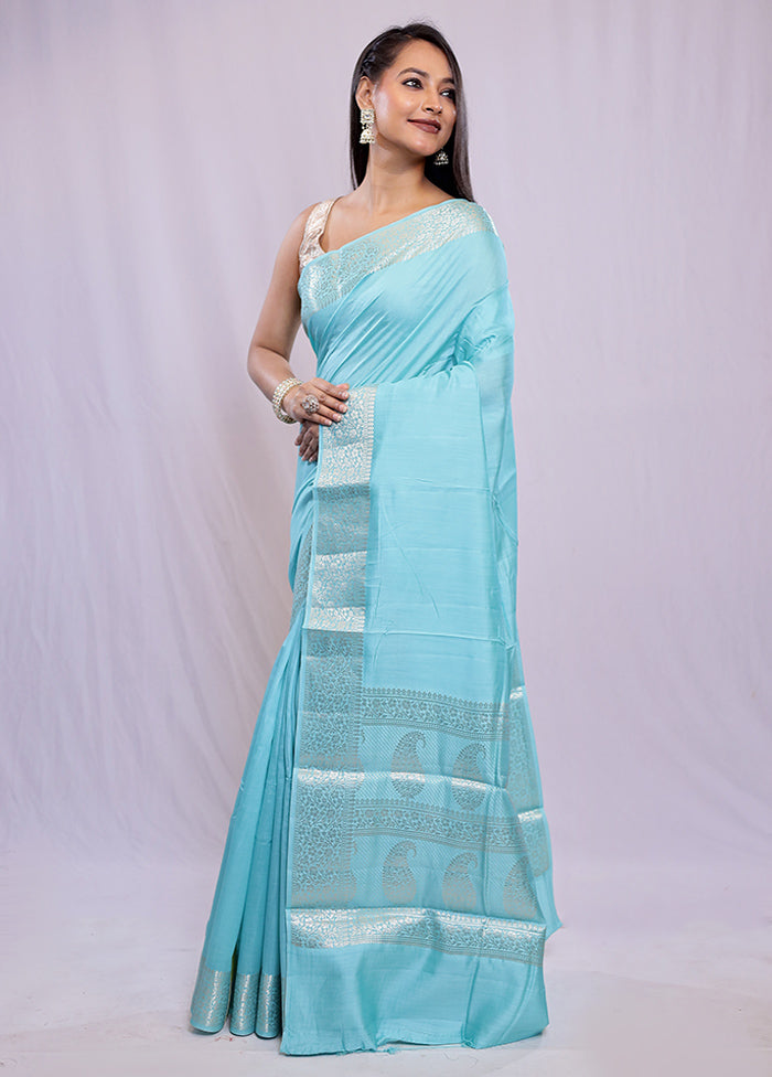 Green Tussar Pure Silk Saree With Blouse Piece - Indian Silk House Agencies