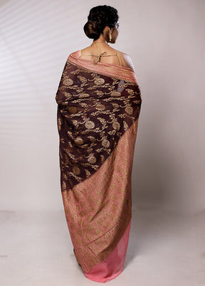 Maroon Pure Georgette Saree With Blouse Piece - Indian Silk House Agencies