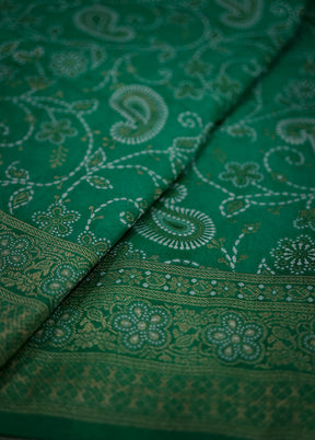 Green Dupion Silk Saree With Blouse Piece - Indian Silk House Agencies