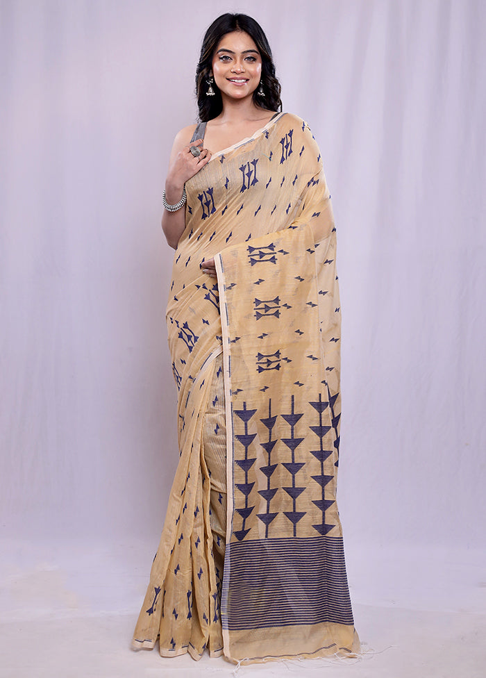 Green Khadi Cotton Saree With Blouse Piece - Indian Silk House Agencies