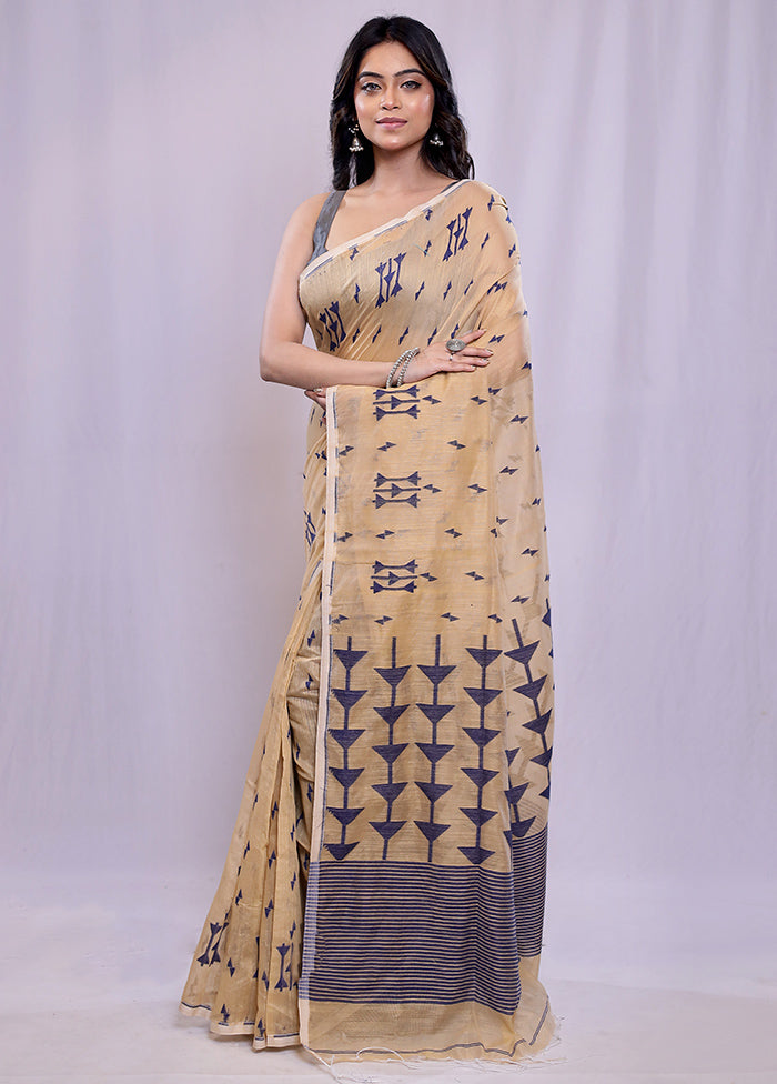 Green Khadi Cotton Saree With Blouse Piece - Indian Silk House Agencies