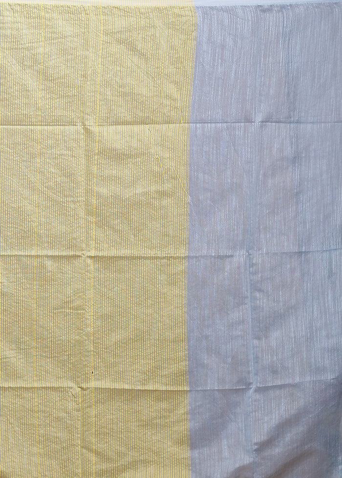 Blue Cotton Saree With Blouse Piece