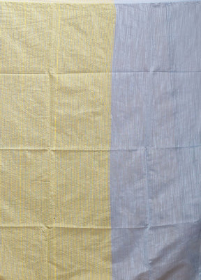 Blue Cotton Saree With Blouse Piece