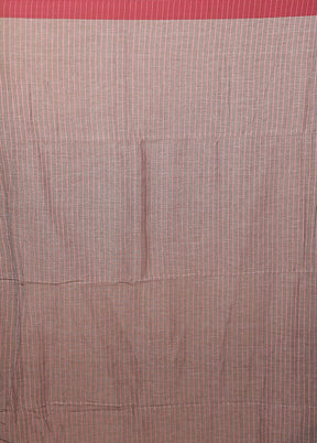 Grey Khadi Cotton Saree With Blouse Piece