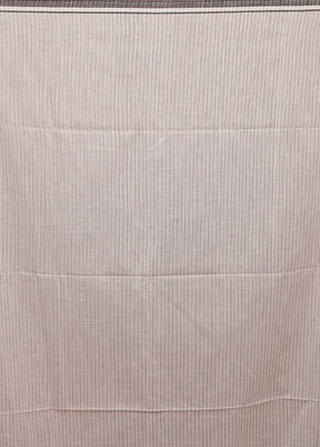 White Khadi Cotton Saree With Blouse Piece