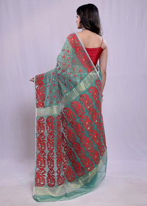 Green Tant Cotton Saree Without Blouse Piece - Indian Silk House Agencies