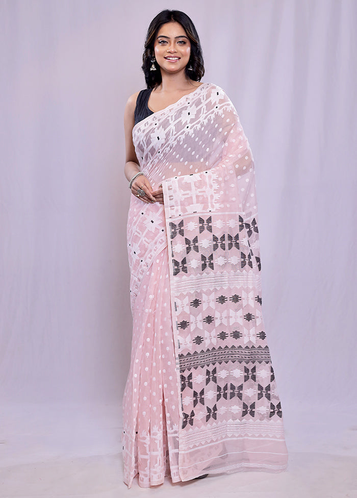 Pink Tant Cotton Saree Without Blouse Piece - Indian Silk House Agencies