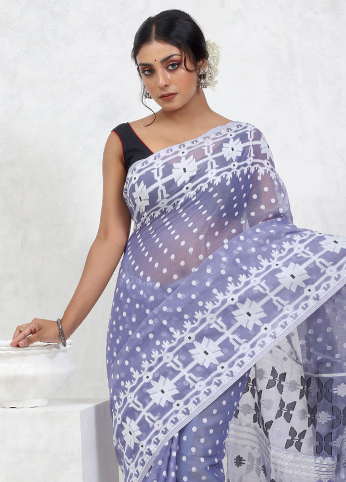 Grey Tant Cotton Saree Without Blouse Piece