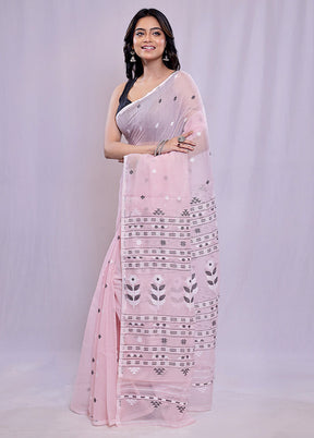 Peach Tant Cotton Saree Without Blouse Piece - Indian Silk House Agencies