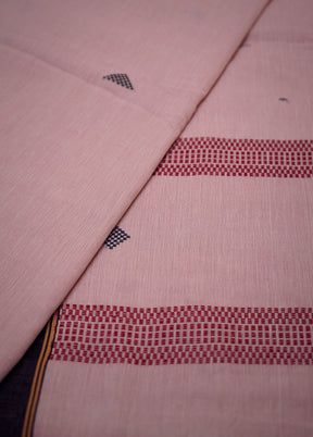 Pink Khadi Cotton Saree Without Blouse Piece - Indian Silk House Agencies