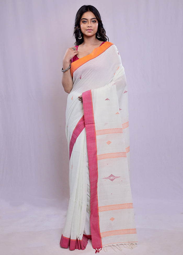 Green Khadi Cotton Saree With Blouse Piece - Indian Silk House Agencies