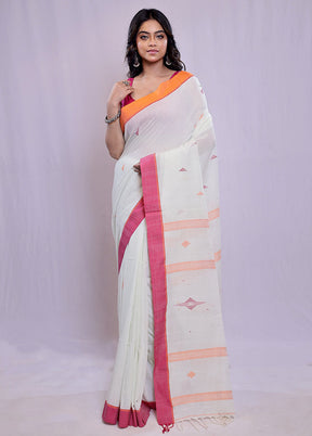 Green Khadi Cotton Saree With Blouse Piece - Indian Silk House Agencies