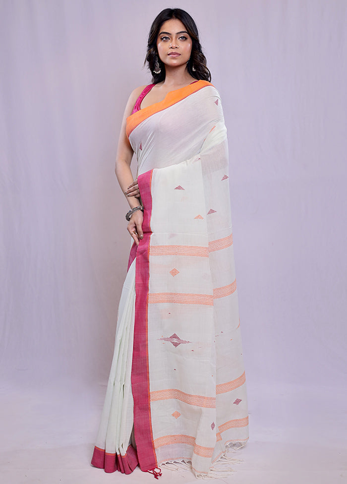 Green Khadi Cotton Saree With Blouse Piece - Indian Silk House Agencies