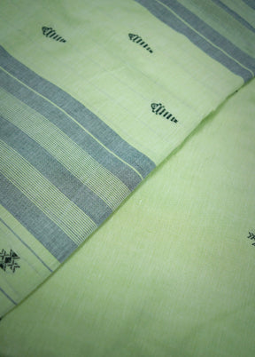 Green Khadi Cotton Saree With Blouse Piece - Indian Silk House Agencies