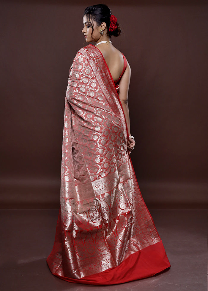 Pink Uppada Silk Saree Without Blouse Piece - Indian Silk House Agencies