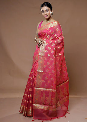 Pink Cotton Saree With Blouse Piece - Indian Silk House Agencies