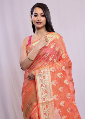 Pink Cotton Saree With Blouse Piece - Indian Silk House Agencies