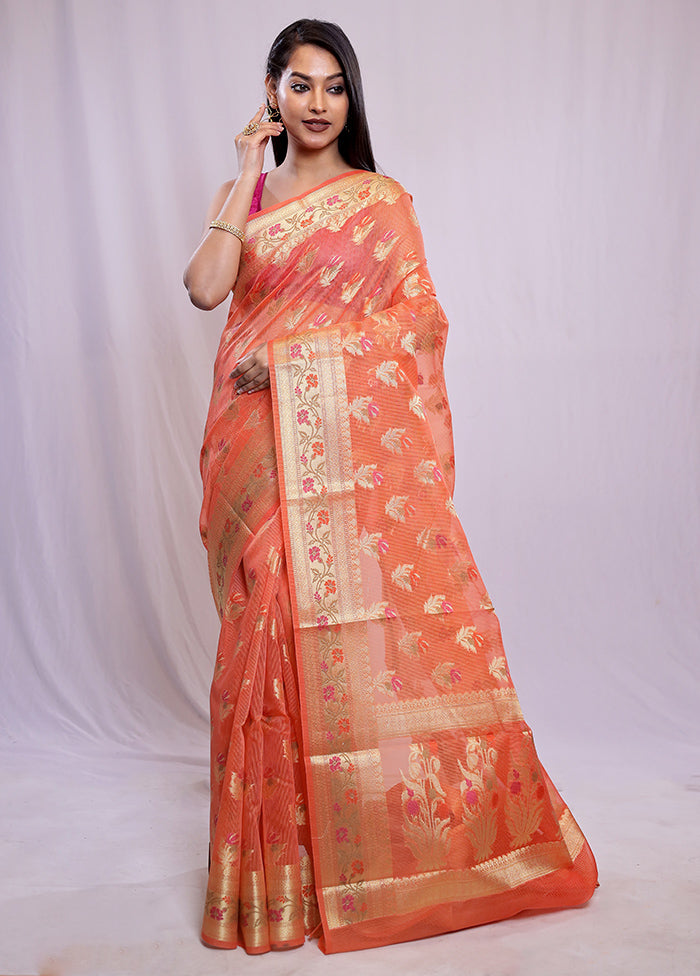 Pink Cotton Saree With Blouse Piece - Indian Silk House Agencies