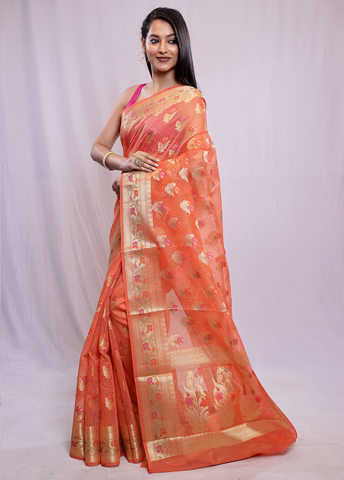 Pink Cotton Saree With Blouse Piece - Indian Silk House Agencies