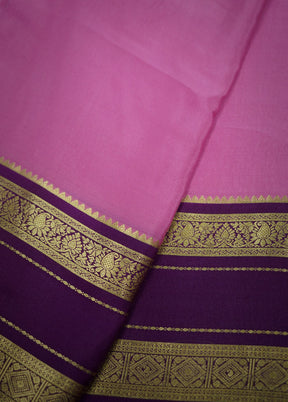 Pink Printed Pure Silk Saree With Blouse Piece - Indian Silk House Agencies