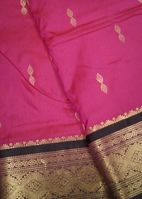 Pink Kanjivaram Silk Saree With Blouse Piece - Indian Silk House Agencies