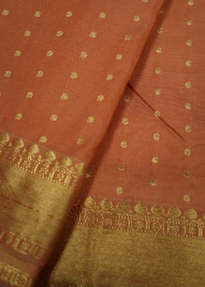 Orange Kanjivaram Silk Saree With Blouse Piece - Indian Silk House Agencies