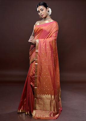 Pink Kanjivaram Silk Saree Without Blouse Piece - Indian Silk House Agencies