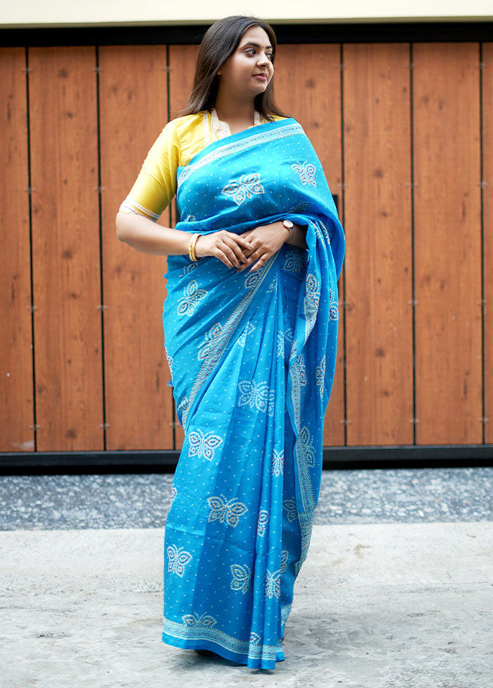 Multicolor Bhagalpuri Silk Saree With Blouse Piece - Indian Silk House Agencies