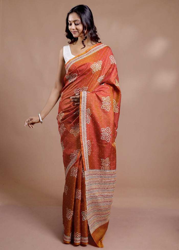 Multicolor Bishnupuri Stitch Saree With Blouse Piece - Indian Silk House Agencies