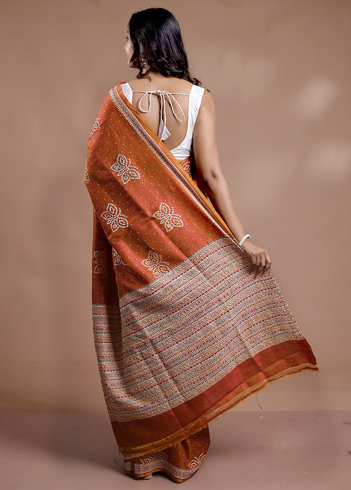 Multicolor Bishnupuri Stitch Saree With Blouse Piece - Indian Silk House Agencies