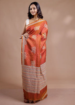 Multicolor Bishnupuri Stitch Saree With Blouse Piece - Indian Silk House Agencies