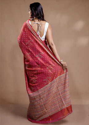 Multicolor Bishnupuri Stitch Saree With Blouse Piece - Indian Silk House Agencies