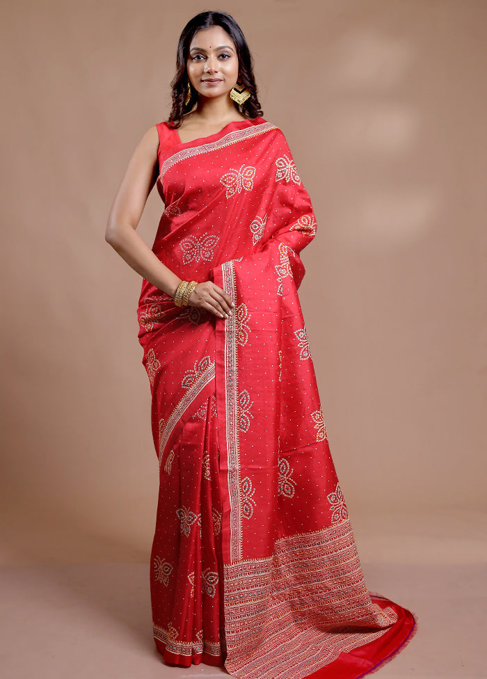 Multicolor Bishnupuri Stitch Saree With Blouse Piece - Indian Silk House Agencies