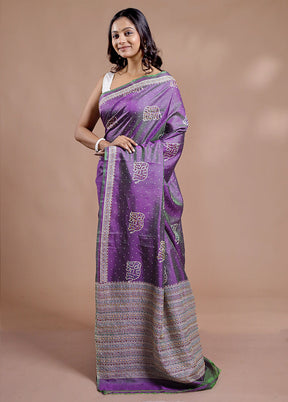 Multicolor Bishnupuri Stitch Saree With Blouse Piece - Indian Silk House Agencies