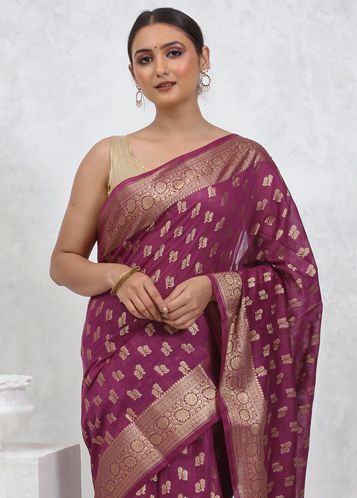 Pink Cotton Saree With Blouse Piece - Indian Silk House Agencies