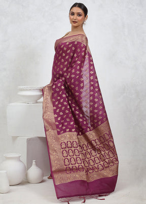 Pink Cotton Saree With Blouse Piece - Indian Silk House Agencies