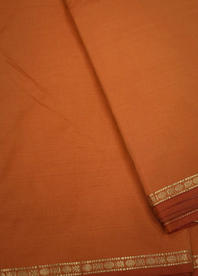 Brown Kanjivaram Silk Saree With Blouse Piece - Indian Silk House Agencies