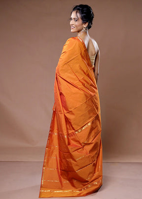 Brown Kanjivaram Silk Saree With Blouse Piece - Indian Silk House Agencies