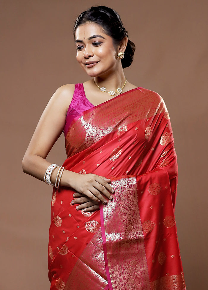 Multicolor Kanjivaram Silk Saree With Blouse Piece - Indian Silk House Agencies