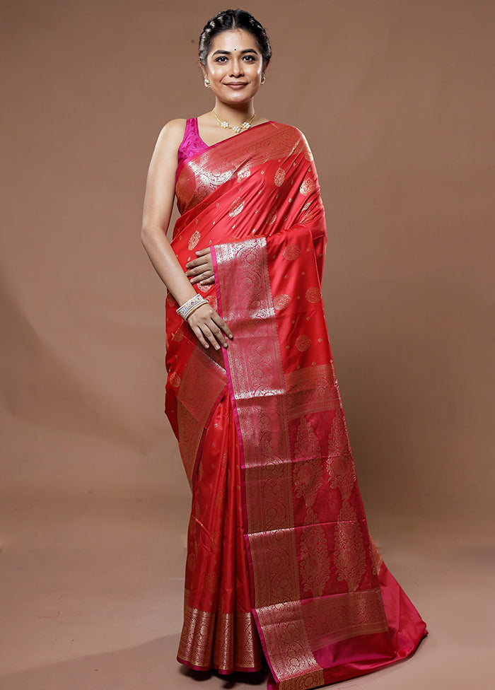 Multicolor Kanjivaram Silk Saree With Blouse Piece - Indian Silk House Agencies