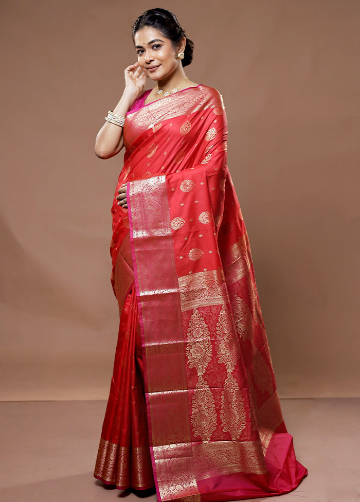 Multicolor Kanjivaram Silk Saree With Blouse Piece - Indian Silk House Agencies