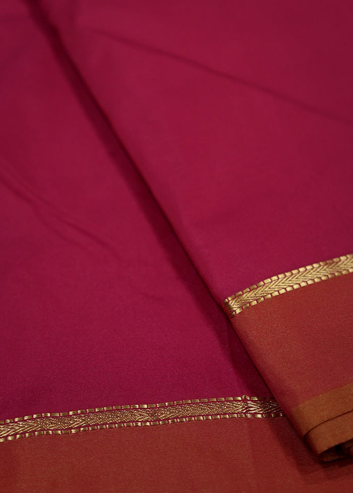 Pink Kanjivaram Silk Saree With Blouse Piece - Indian Silk House Agencies