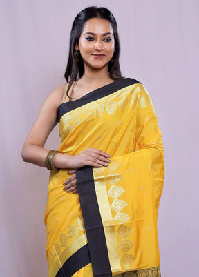 Yellow Kanjivaram Silk Saree With Blouse Piece - Indian Silk House Agencies