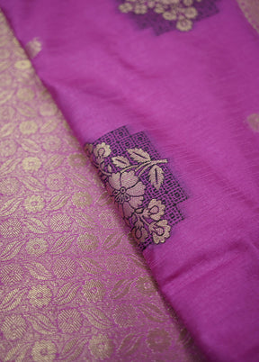 Pink Dupion Silk Saree With Blouse Piece - Indian Silk House Agencies