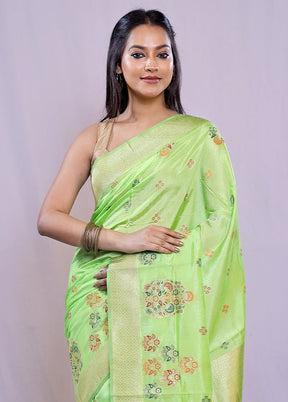 Multicolor Dupion Silk Saree With Blouse Piece - Indian Silk House Agencies