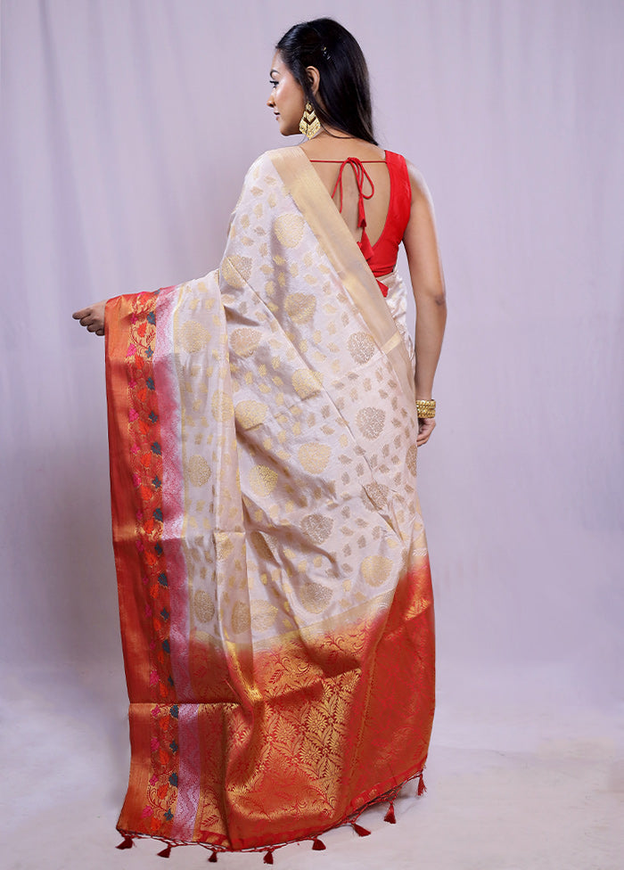 Multicolor Dupion Silk Saree With Blouse Piece - Indian Silk House Agencies