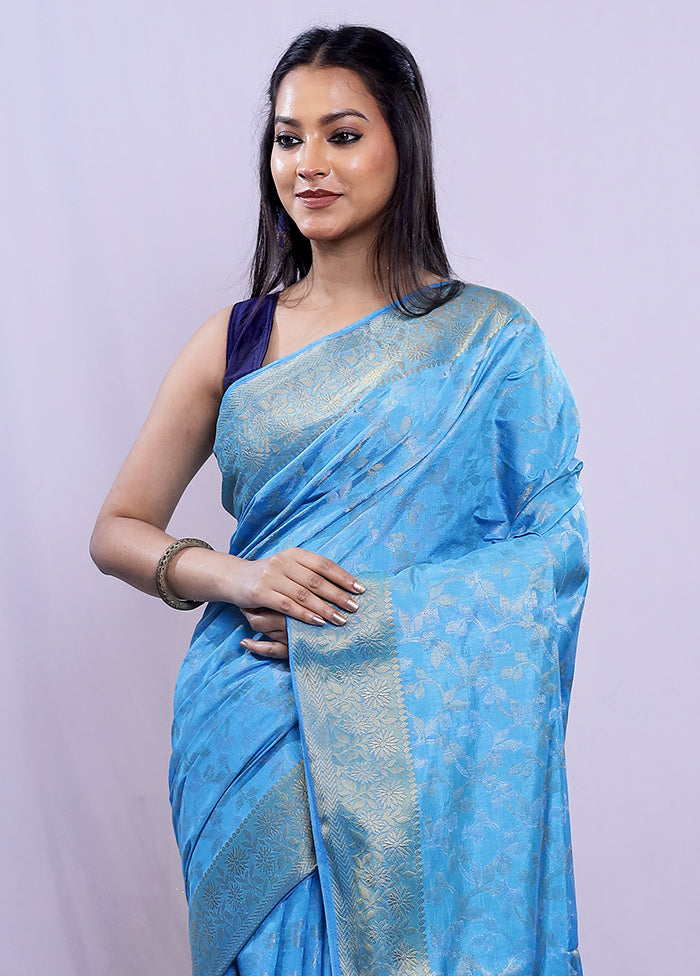 Multicolor Dupion Silk Saree With Blouse Piece - Indian Silk House Agencies